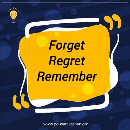 استفاده از  forget، regret و remember